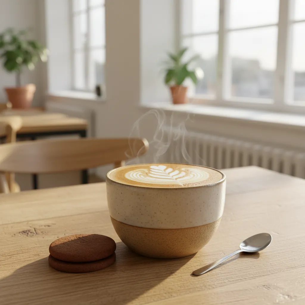 Specialty coffee met latte art