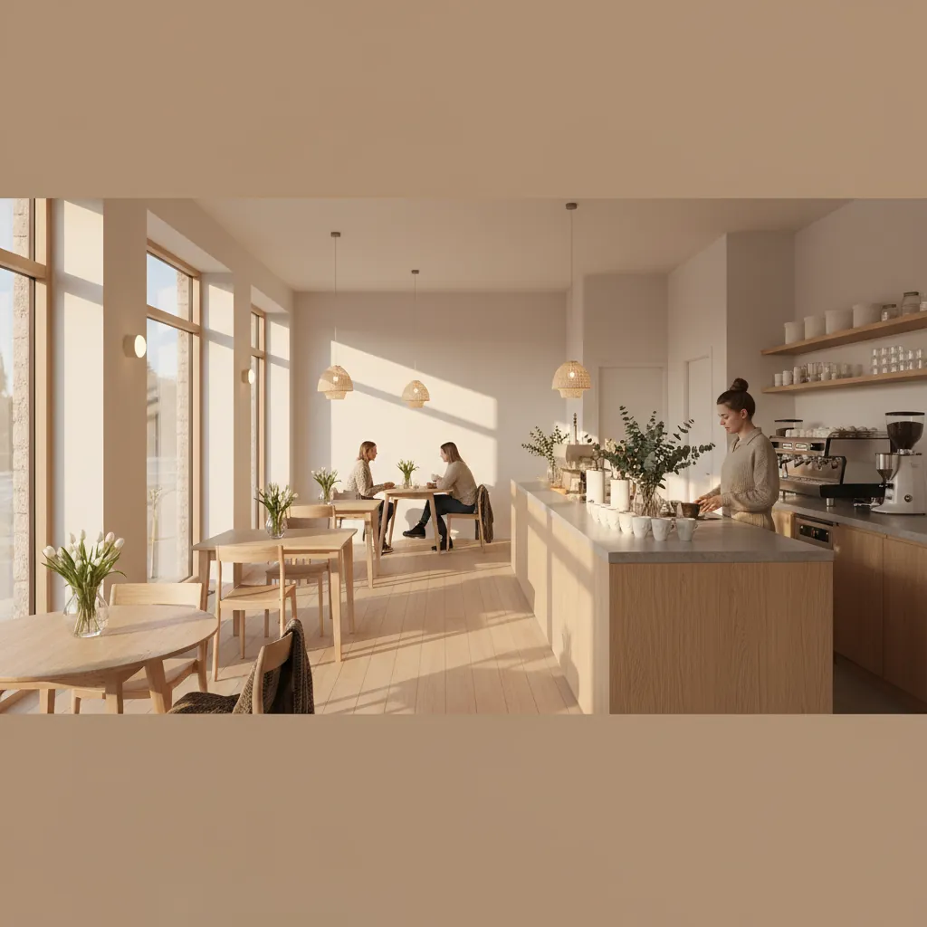 Warme sfeer van NOOR café interieur